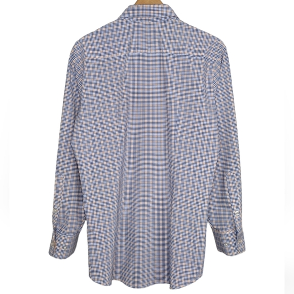 Mizzen+Main Men's Checkered Trim Fit Long Sleeve Button Down Dress Shirt Sz M - Picture 2 of 12